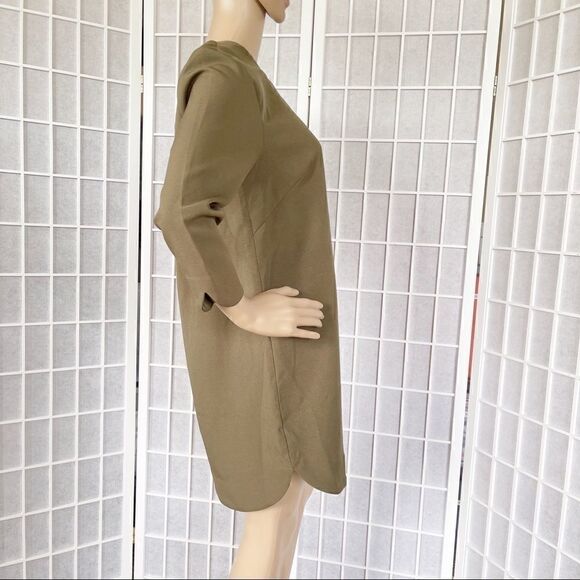 H&M Olive Green Scoop Neck Dress Size 12 - Picture 3 of 9